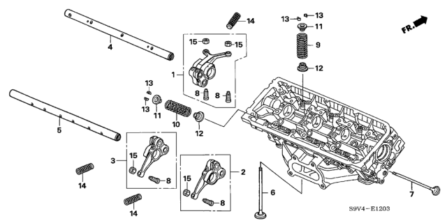 2006 Honda Pilot Valve - Rocker Arm (Rear) Diagram