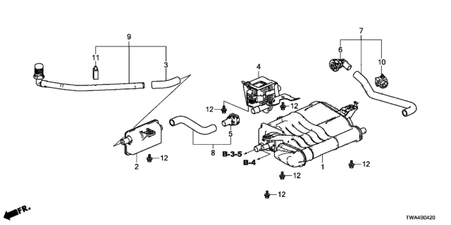 2018 Honda Accord Hybrid Canister Diagram