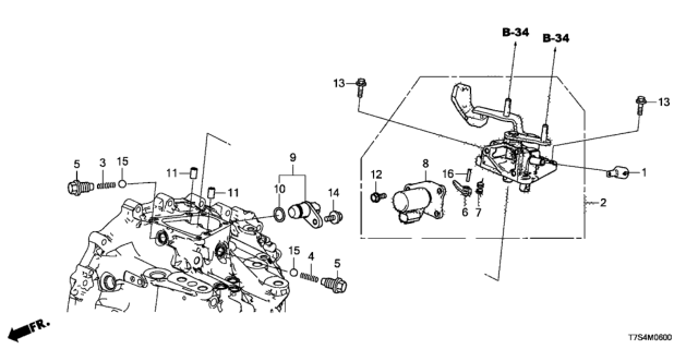 2018 Honda HR-V Lever, Change (6MT) Diagram for 24400-R66-010