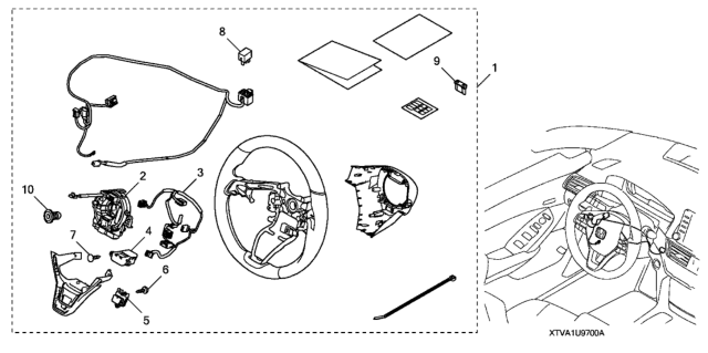 2019 Honda Accord Heated Steering Wheel (Standard) Diagram