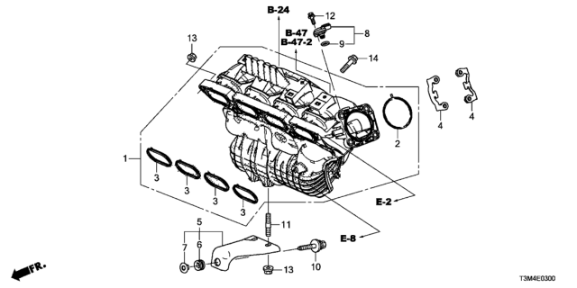 2017 Honda Accord Intake Manifold (L4) Diagram