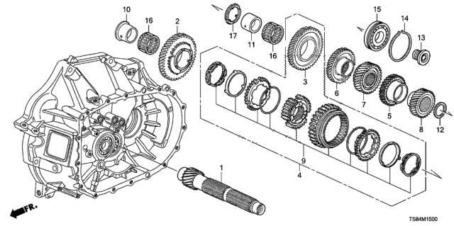 2015 Honda Civic Shim Ab (35MM) (0.99) Diagram for 23982-PPP-900