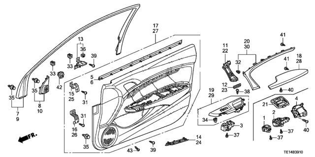 2012 Honda Accord Bracket, L. Grip (Upper) Diagram for 83565-TE0-A51