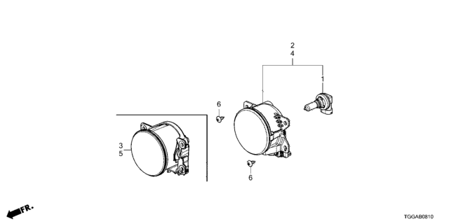 2021 Honda Civic Foglight Diagram