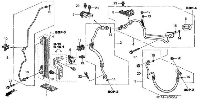 2003 Honda Accord Clamp, Suction Pipe Diagram for 80365-SDA-A00