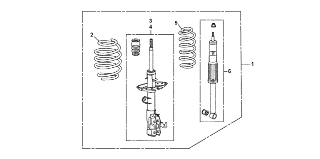 2011 Honda CR-Z 3 Door EX KA 6MT HPD- Sport Suspension Kit Diagram