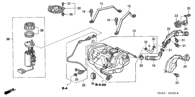 2005 Honda Accord Fuel Tank Diagram