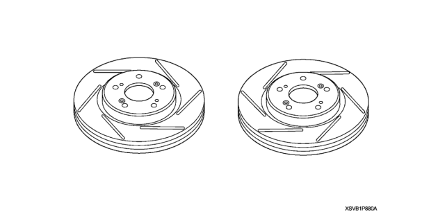 2009 Honda Civic 2 Door SI (NAVIGATION) KA 6MT Front Brake Rotors Diagram