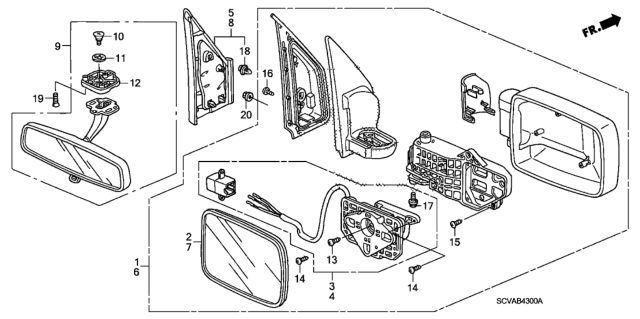 2009 Honda Element Mirror Diagram