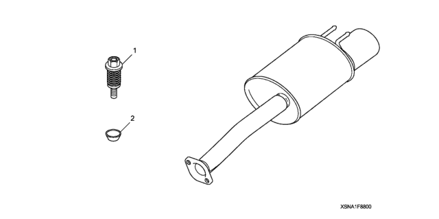 2009 Honda Civic 4 Door EX-L (NAVIGATION) KA 5MT Sports Muffler Diagram
