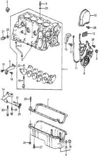 1985 Honda Accord Pan, Oil Diagram for 11200-PD2-000