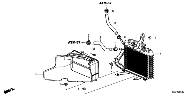 2021 Honda Insight ATF Cooler Diagram