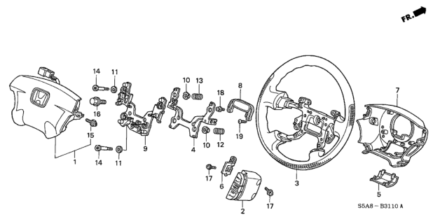 2005 Honda Civic Steering Wheel (SRS) Diagram