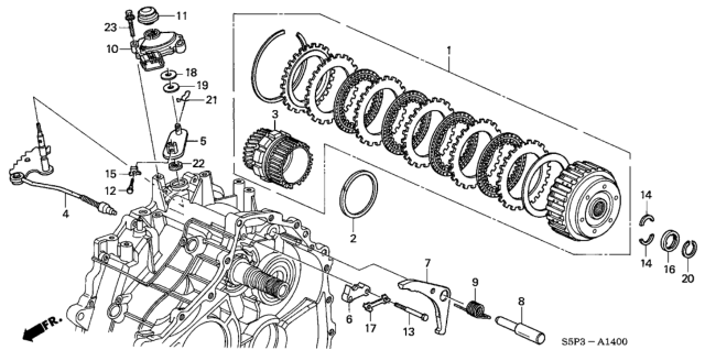 2003 Honda Civic Sensor, Position Diagram for 28900-PLY-023