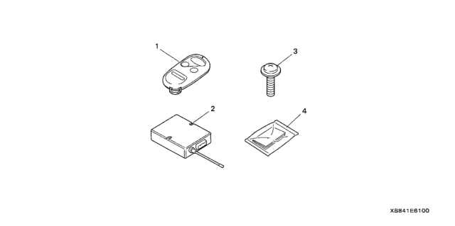 2004 Honda Pilot 5 Door LX KA 5AT Keyless Entry System Diagram