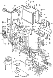 1981 Honda Prelude 2 Door ** KA 5MT 5MT Control Box - Tube Diagram