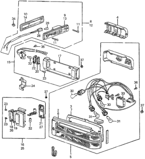 1982 Honda Accord Wire, Bulb Socket Diagram for 34305-692-003