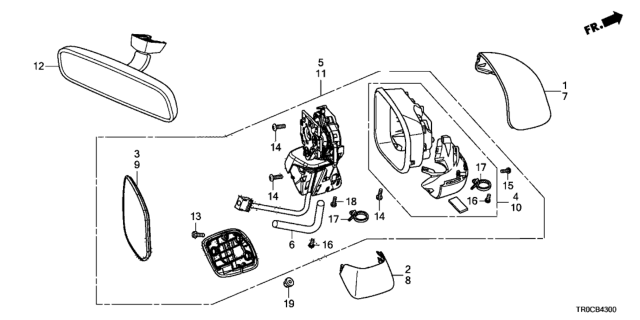 2015 Honda Civic Mirror Diagram