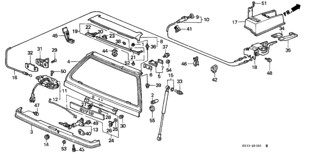 1988 Honda Civic Stud, Ball Diagram for 85269-SH3-003