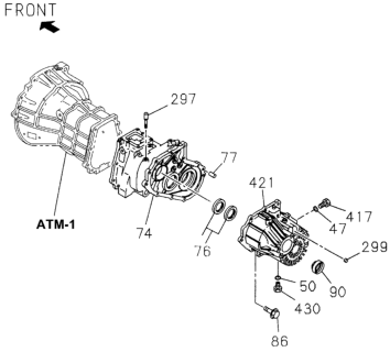 1997 Honda Passport Case Assembly, Transfer Diagram for 8-97033-097-0