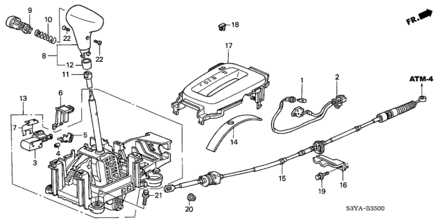 2004 Honda Insight Escutcheon, Console (Dark Titanium) Diagram for 54710-S3Y-A82ZA