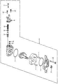 1981 Honda Prelude Pump Assembly, Power Steering Diagram for 56110-PB3-660