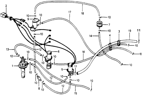 1976 Honda Accord MT Control Valve Diagram