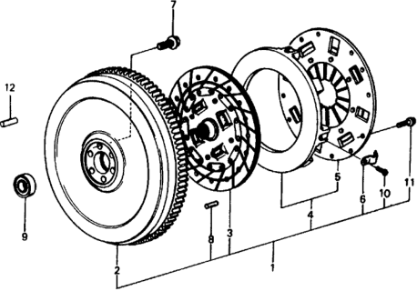 1978 Honda Civic 2 Door ** KA 4MT MT Clutch Diagram