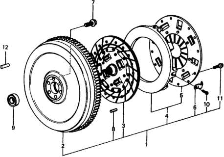 1978 Honda Civic MT Clutch Diagram