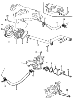 1983 Honda Civic Joint, Tube Diagram for 19517-PC1-000