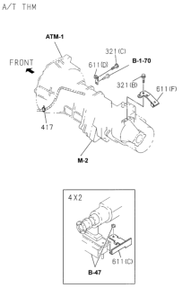 2000 Honda Passport AT Sensor Brackets Diagram