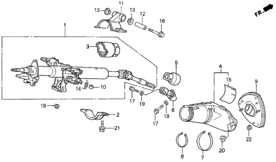 1994 Honda Prelude Steering Column Diagram