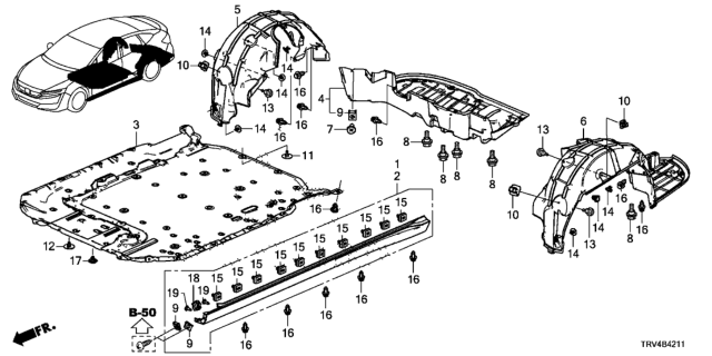 2017 Honda Clarity Electric Garn Assy. L *B553P* Diagram for 71850-TRV-A01ZC