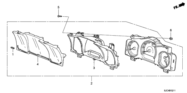 2009 Honda Ridgeline Meter Components Diagram