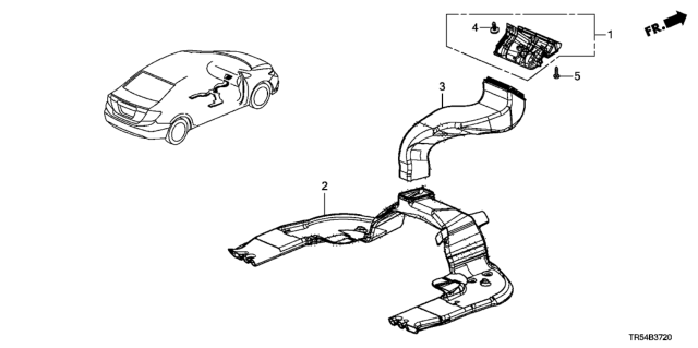 2012 Honda Civic 4 Door GX (NAVIGATION) KA 5AT Duct Diagram