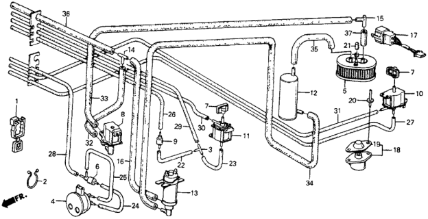 1985 Honda CRX Cap, Ima Sensor Diagram for 37862-PD6-661