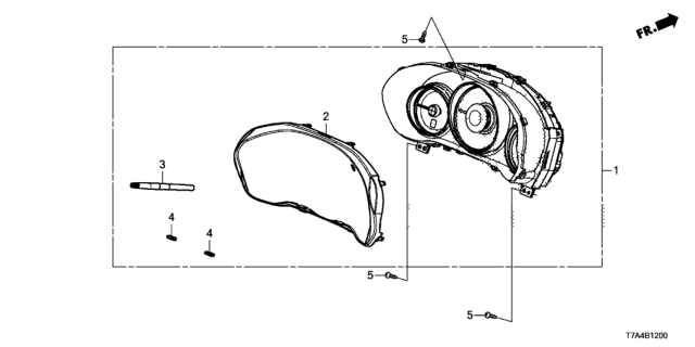 2021 Honda HR-V Meter Assembly, Combination (Rewritable) Diagram for 78100-T7X-A04