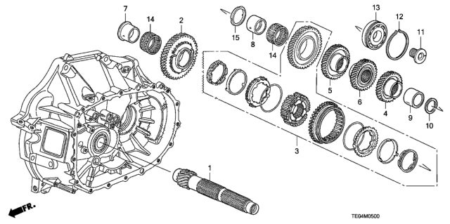 2009 Honda Accord MT Countershaft (L4) Diagram