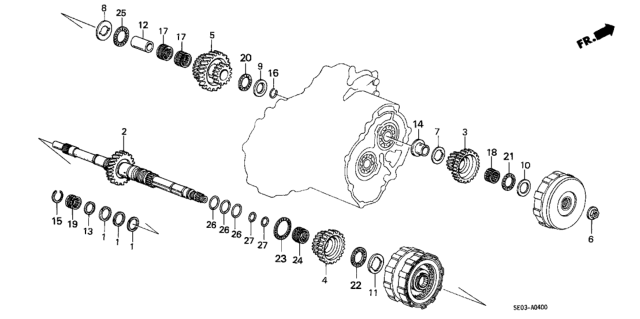 1989 Honda Accord Bearing, Thrust Needle (36X56X2.5) (Ntn) Diagram for 91023-PG4-013