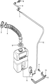 1980 Honda Accord Motor, Washer Diagram for 38504-663-010