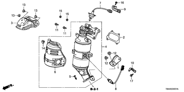 2017 Honda Civic Stay B,Sensor Har Diagram for 36537-5BA-A00