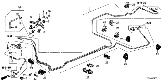 2020 Honda Passport Fuel Pipe Diagram