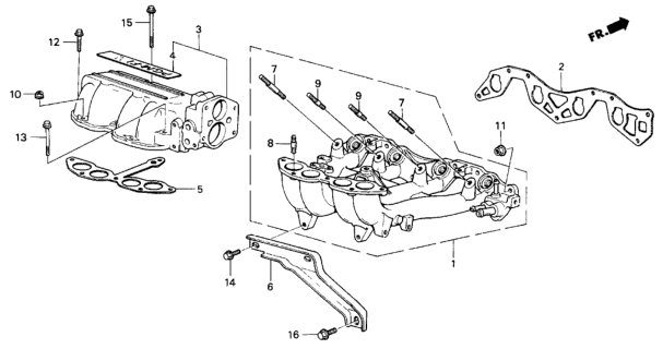 Gasket, Intake Manifold (Upper) Diagram for 17116-PE2-S00