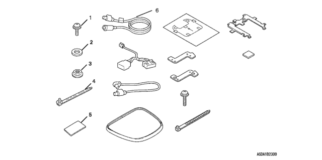 2003 Honda Accord DVD Based I-VES Monitor Attachment Kit Diagram