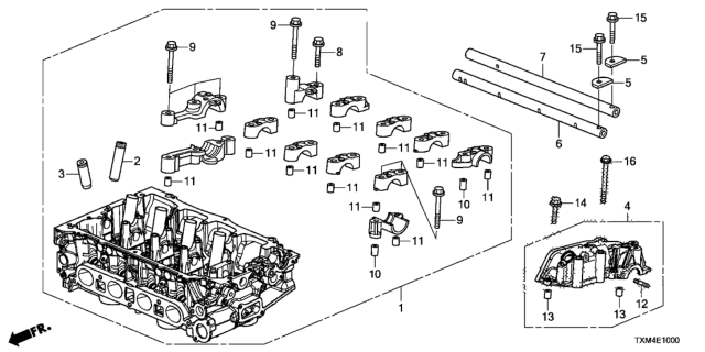 2021 Honda Insight Cover Comp, Sensor Diagram for 12266-5WJ-A00