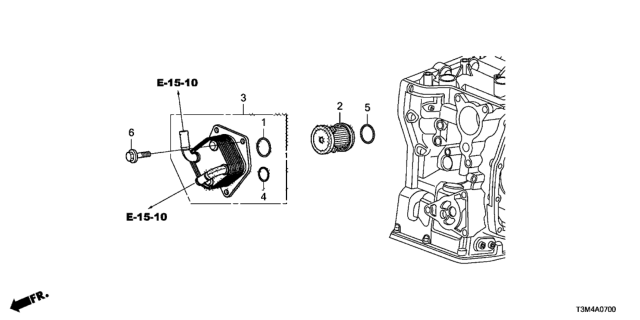 2017 Honda Accord AT CVTF Warmer Diagram