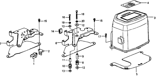 1979 Honda Civic 3 Door ** KL HMT Control Valve Bracket Diagram