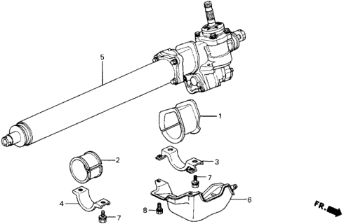 1990 Honda Prelude 2 Door 2.0S KA 4AT P.S. Gear Box (Exc. 4WS) Diagram