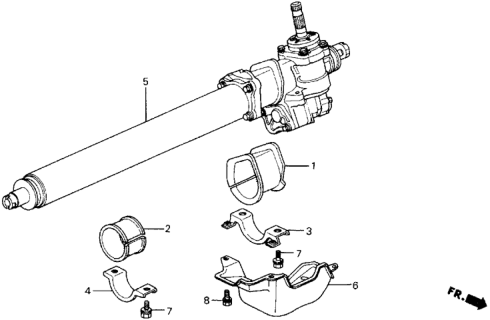 1991 Honda Prelude P.S. Gear Box (Exc. 4WS) Diagram