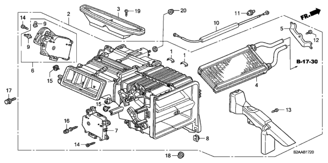 2009 Honda S2000 2 Door BASE KA 6MT Heater Unit Diagram